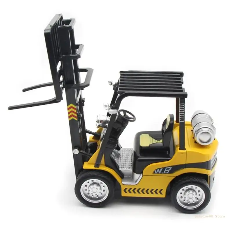 Y4UD 1:24 Scale Programming Trucks Forklift Toy With Music And Light Kids Gift