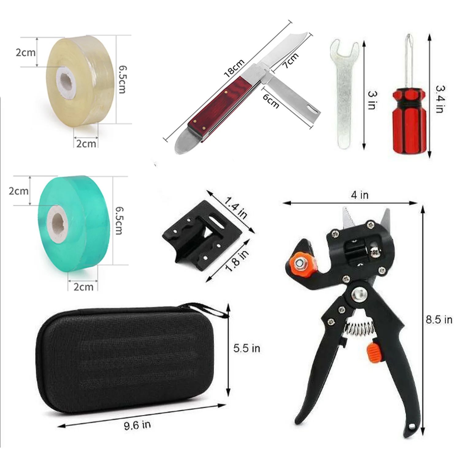 Grafting Tools Pruner Kit for Fruit Tree Shears Scissors Orchard Garden Household Professional Farming Chopper Cut Tapes