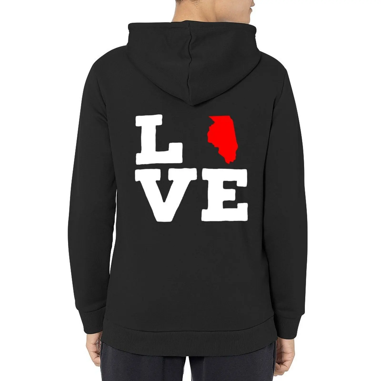 

i love illinois Hoodie aesthetic clothing men's clothes blouse anime clothes new hoodies and sweatshirts