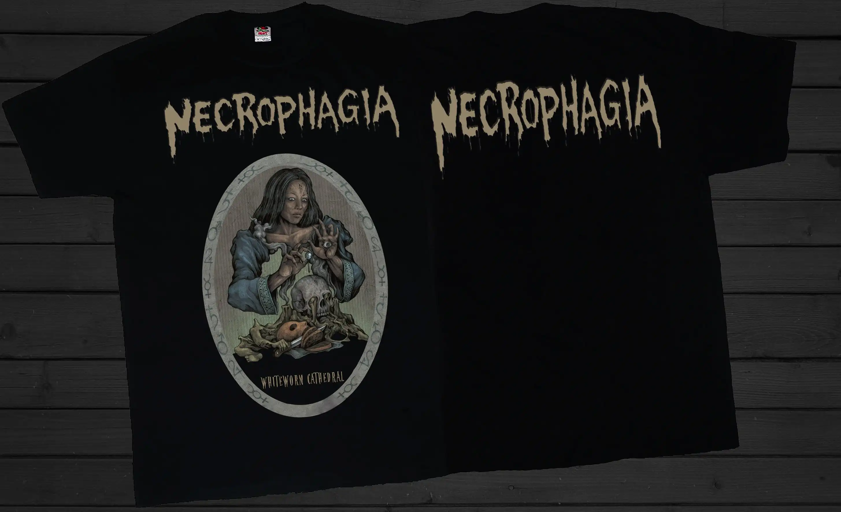 New Dtg/dtf Printed T-shirt NECROPHAGIA Size