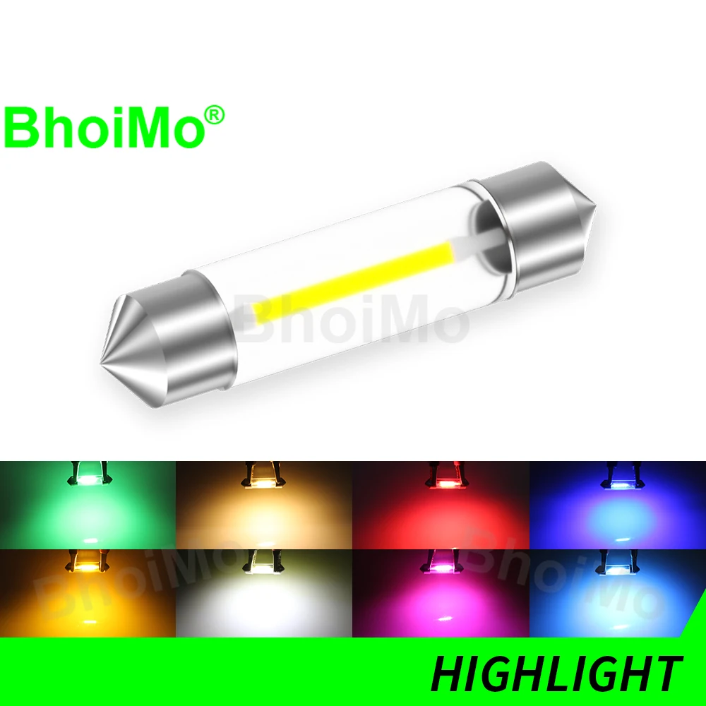 

BhoiMo C5W Led Lamp C10W Festoon 31 mm Bulb SV8.5 Red Blue Warm White 28mm 31mm 36mm 39mm 41mm Dome Trunk Car Light 6V 12V 24V