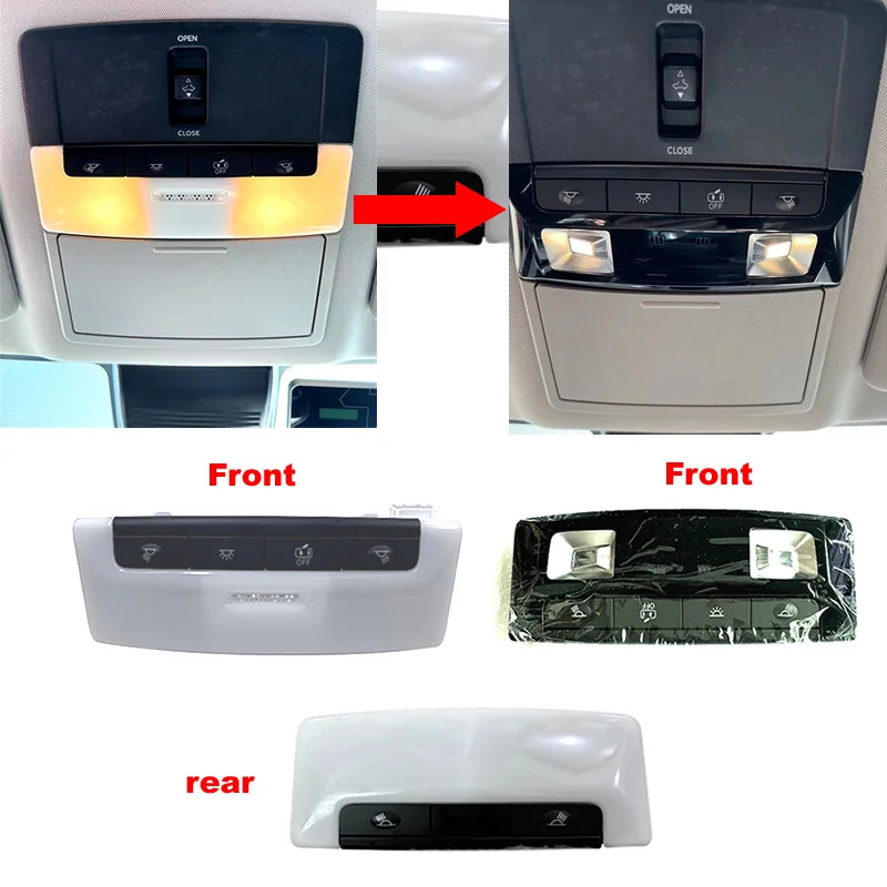 

Для NISSAN ALTIMA 2019-2024, New X-TRAIL: Внутренний потолочный светильник для чтения (передний и задний ряд), купольный светильник, футляр для очков