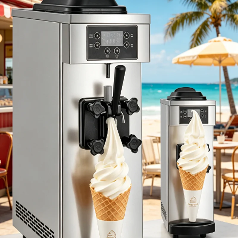 One Head Used Soft Serve Ice Cream Machine Small Compressor Ice Cream Machine
