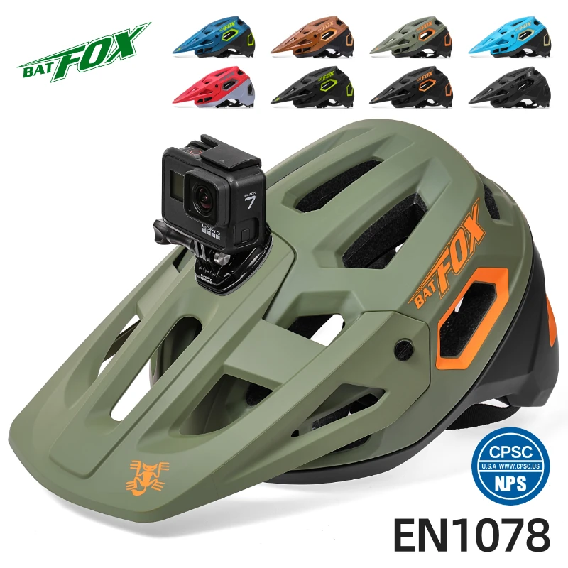 BATFOX New Outdoor DH MTB casco da bicicletta casco da Mountain Bike da strada integralmente modellato casco da ciclismo ultraleggero da corsa