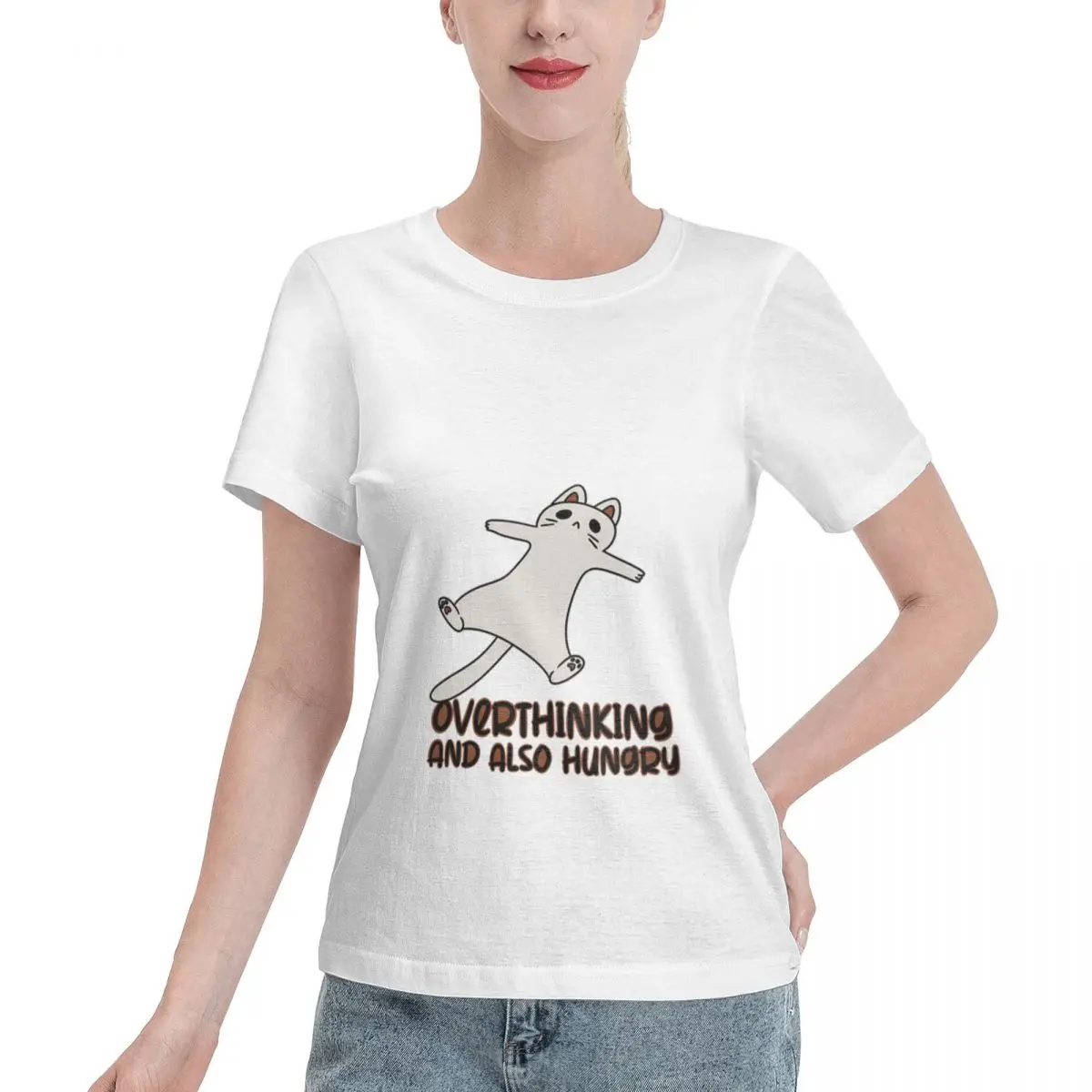 Budget Friendly Overthinking And Hungry Women's T-shirt Gym Travel Wear Top