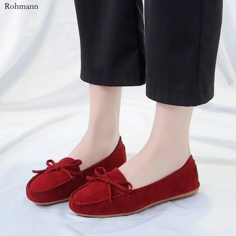 

Ladies Walk Loafers Suede Beanie Comfortable Soft Sole Flat Shoes