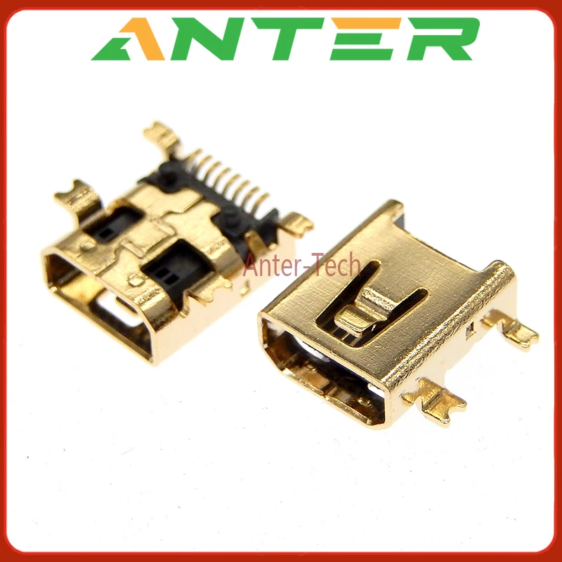 2pcs Mini USB 8 Pin Welding Female jack 8Pin Gold Plated Connector DIY SMD Plug for Digital Camera