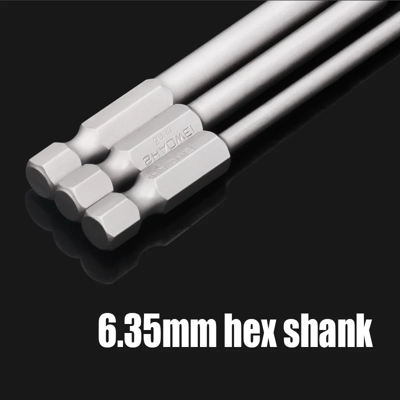 1pcs Hex Head Allen Wrench Drill Bit 75/150/200mm H2-H10 Electric Hex Screwdriver Bit Magnetic Batch Head Impact Screw Driver