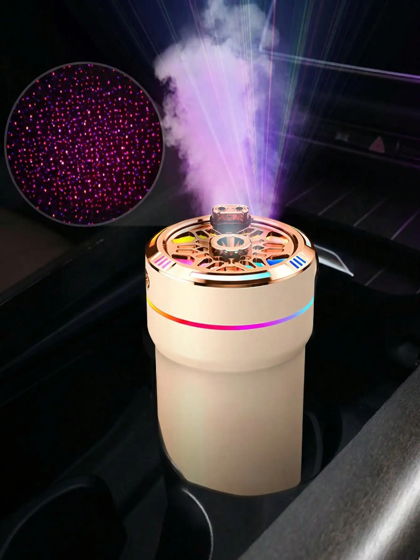 

Premium portable car humidifier brings soothing moist air inside vehicles. It refreshes dry air and purifies unpleasant odor, creating comfy breathing atmosphere. Delicate mist calms mood, letting you enjoy relaxed and pleasant driving trips all the way