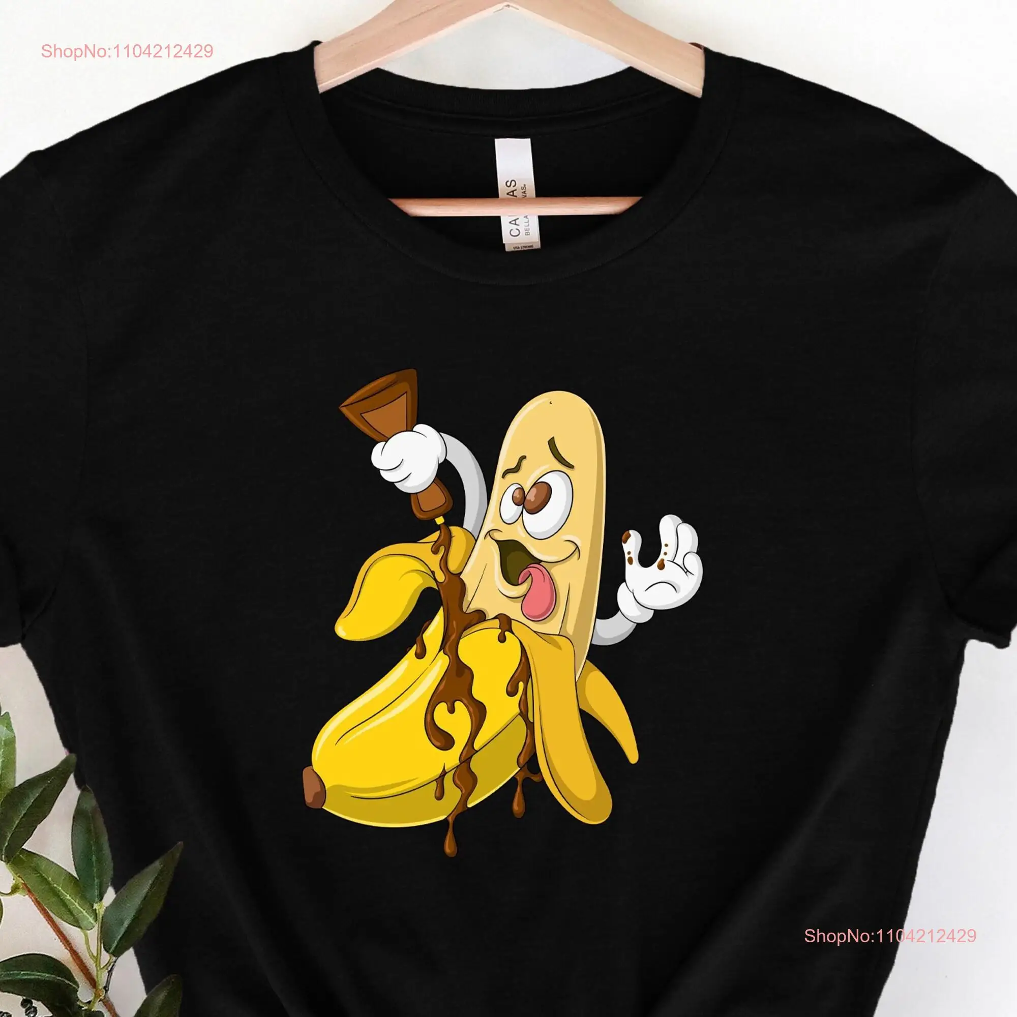 Kawaii Banana T Shirt Undressed Funny Lover Food For Her long or short sleeves