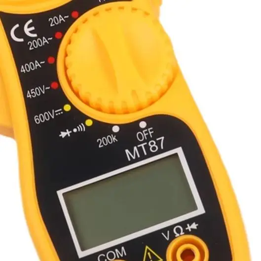 MT87 Digital Clamp Multimeter AC DC Voltage Current Resistance Tester LCD Display With Overload Protection For Electric