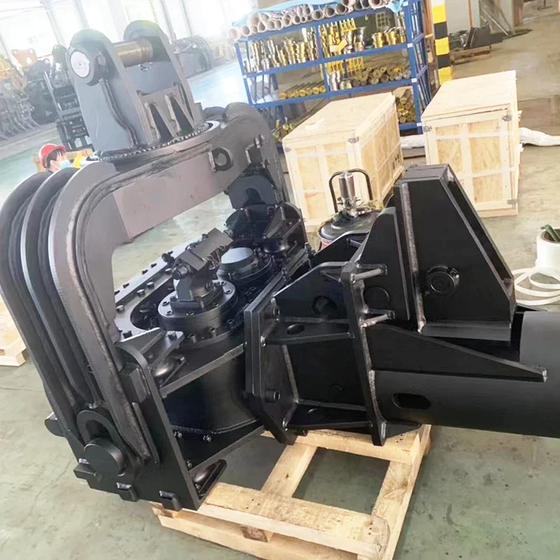 Hydraulic High Frequency Pile Driver Automated Pile Installation Machine Solar Crawler Vibro Hammer Photovoltaic Pile Rig