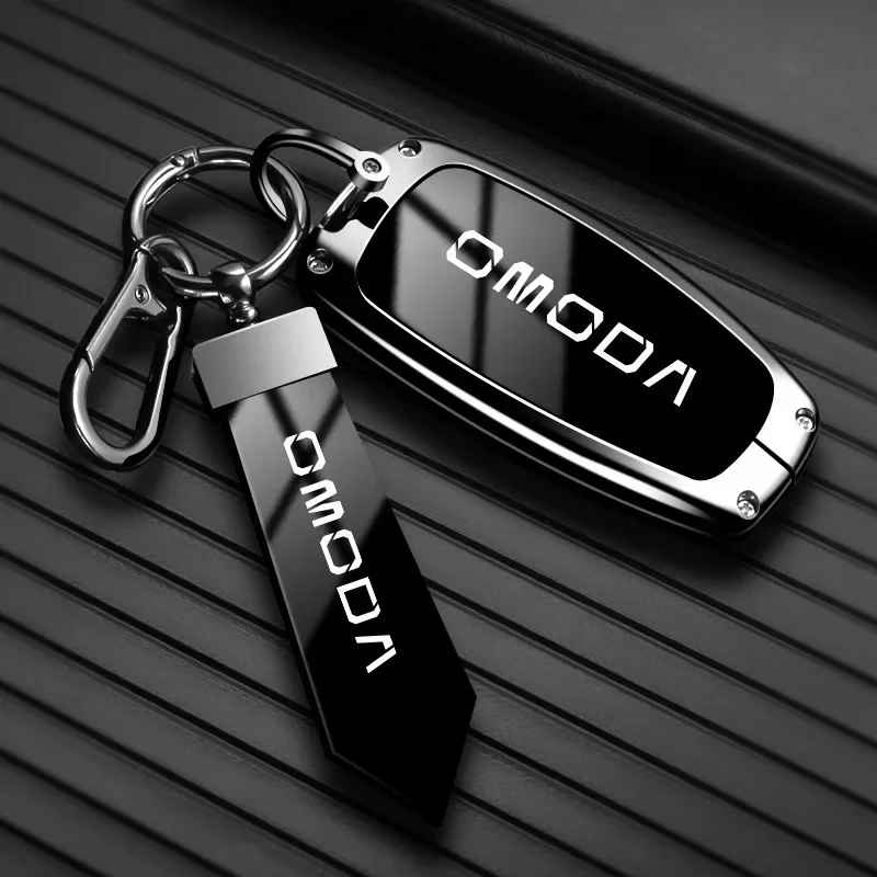 

New Zinc Alloy Leather Car Smart Remote Key Case Cover Shell for Chery Omoda C5 5 fx 7 8 pro plus 2022 2023 Keychain Accessories