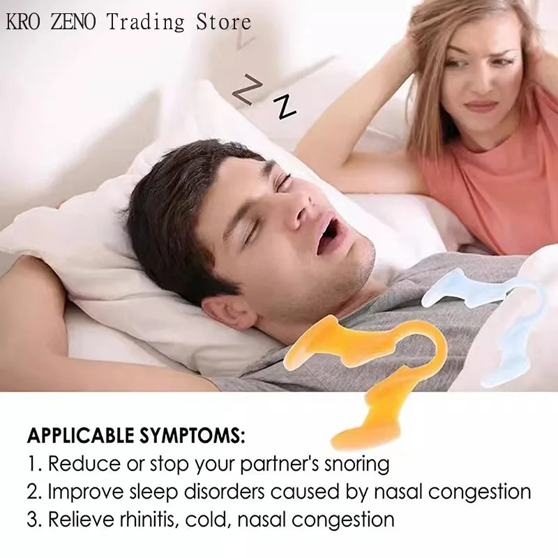 2Pcs Silicone Anti-Snoring Nasal Dilators for Better Sleep Comfortable Nose Clips for Sleep Apnea Aid Relieve Nighttime Snoring✨
