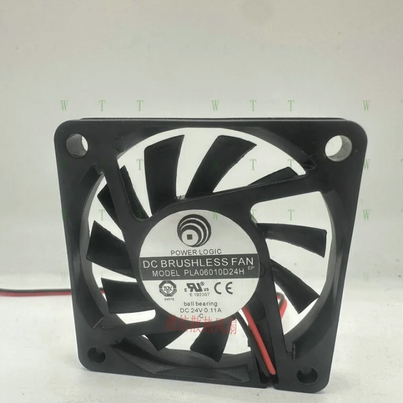 

H 1 PCS FOR POWER LOGIC Fan PLA06010D24H DC24V 0.11A 6010 6CM 2 wire cooling fan