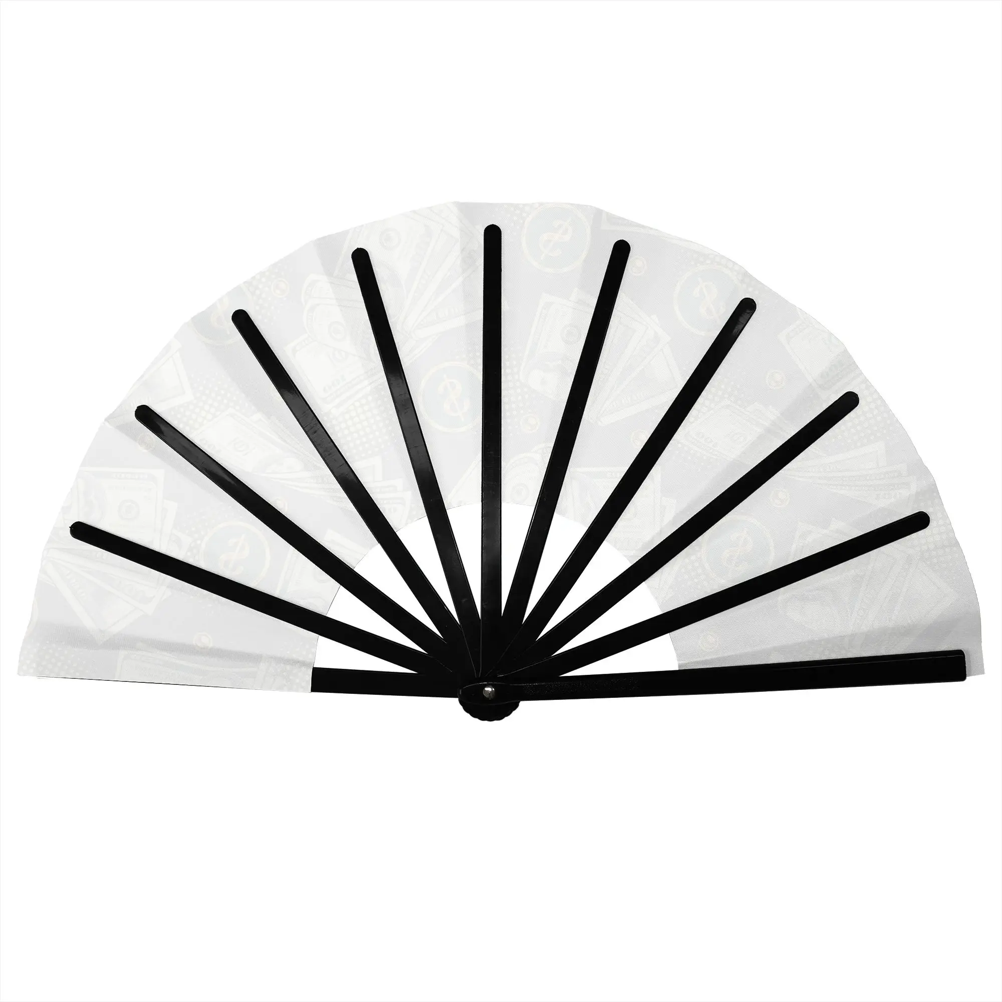 US Dollars Hundred Bills Money Folding Hand Fan  Polyester Fabric Fan Fashion Summer Accessory Decorative Fans