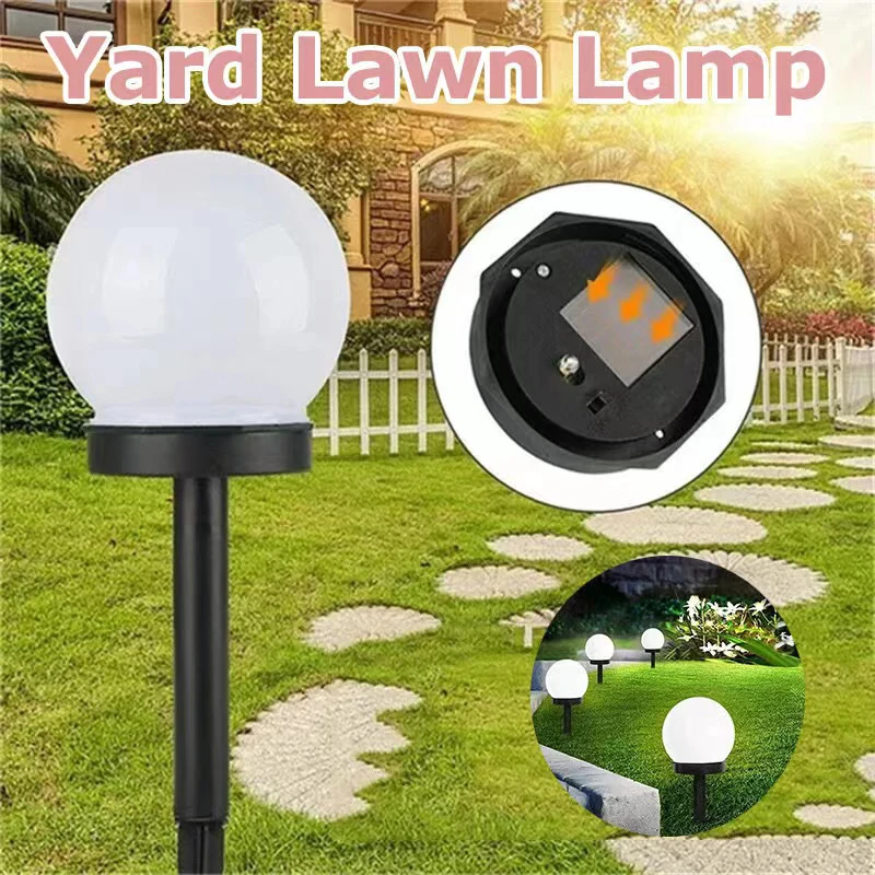 Solar Powered LED Bulb Lamp Energy Light Waterproof Outdoor Garden Light Street Solar Panel Ball Lights Lawn Yard Lamp