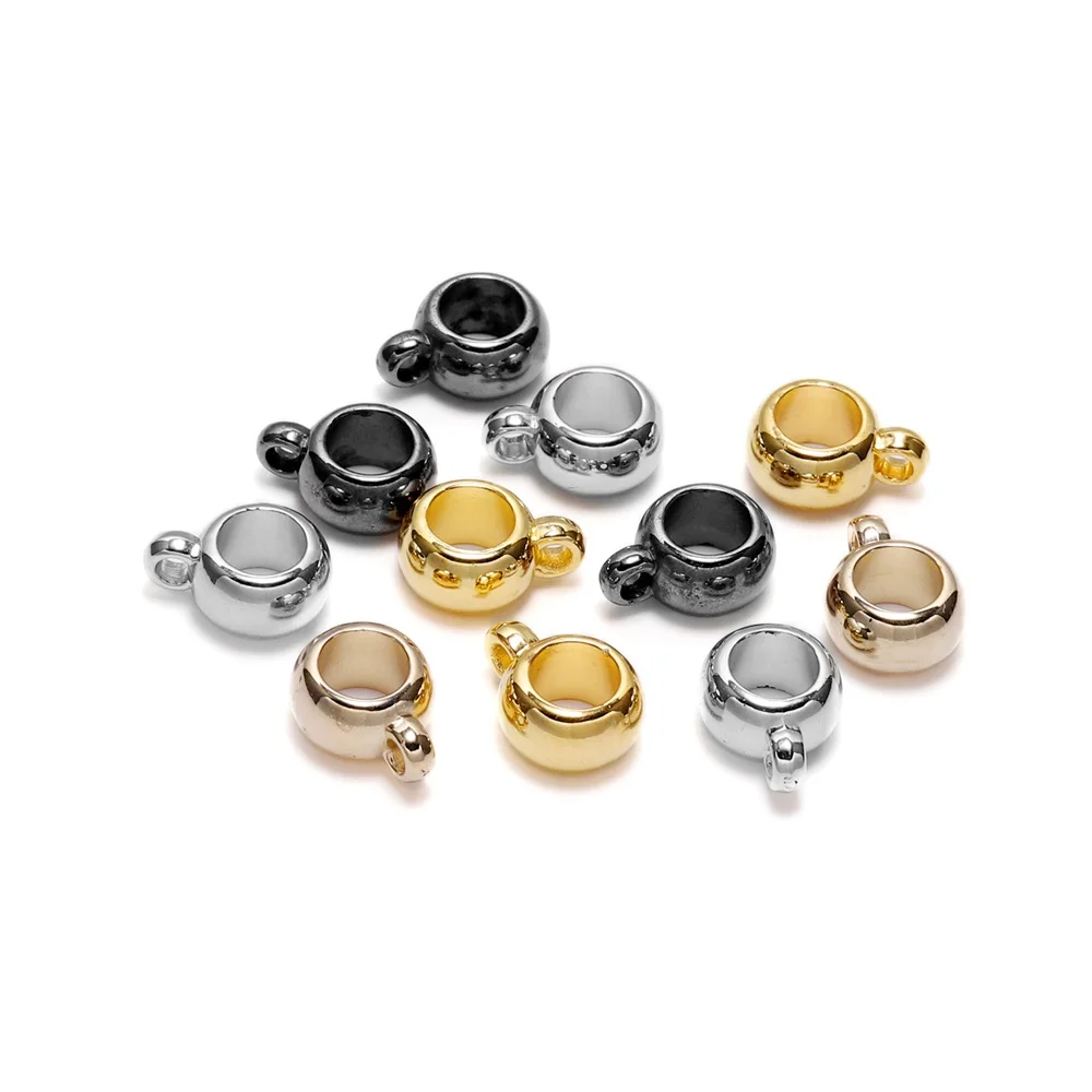 50 sztuk Charms Bail Big Hole akrylowe CCB koralik zapięcie klipsowe wisiorek klamrami haki koraliki dystansowe luzem koraliki dla DIY elementy do wyrobu biżuterii