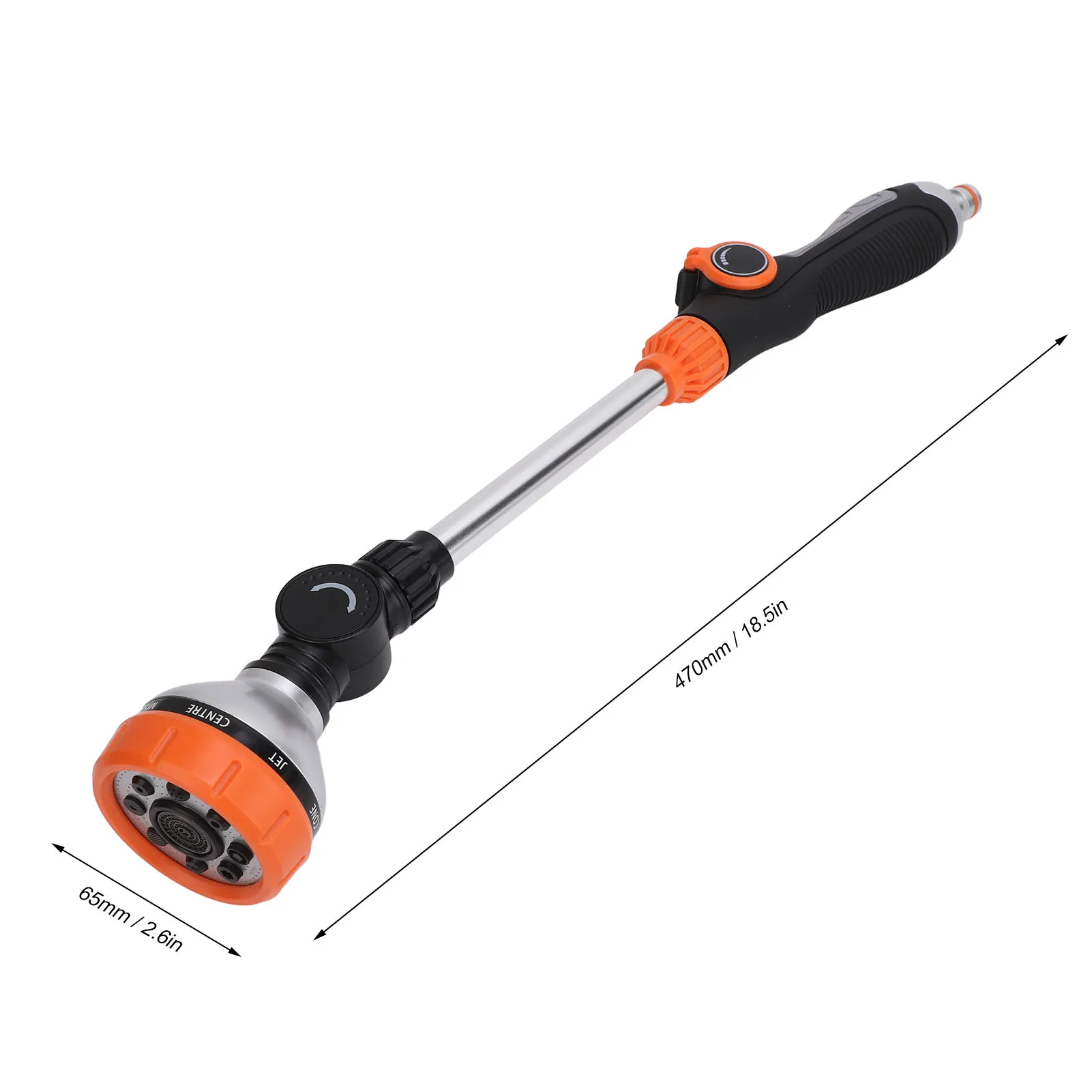Garden Hose Wand 8 Patterns Multifunctional ABS TPR Aluminum Alloy Long Hose Nozzle Sprayer for Agriculture Irrigation Car Washi