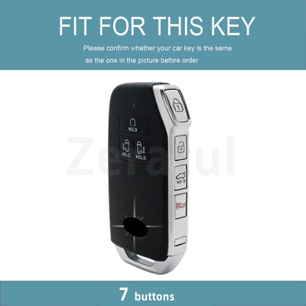 For Kia Stinger Sorento Cerato Carnival Fourth Generation Kia K5 Sportage R 7 Buttons Remote Keyless Key Fob Case Cover Keychain
