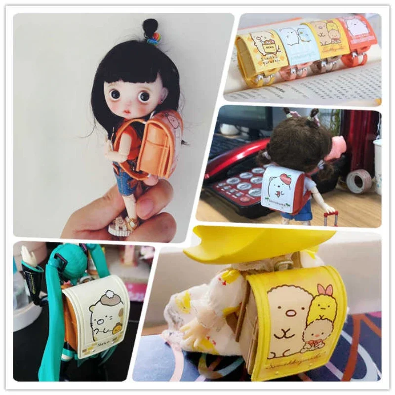 Sumikko Gurashi Mini bolsos de hombro accesorios de figuras de acción Shirokuma Tonkatsu Neko caja ciega accesorios de escena adornos regalos para niños