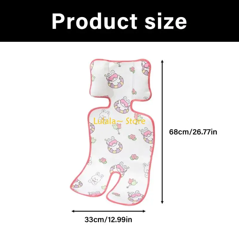Y4QA Summer Baby Pram Cushion Liner Soft Cushion Comfortable Cooling Pad Breathable Infat Pram Carriage Pad