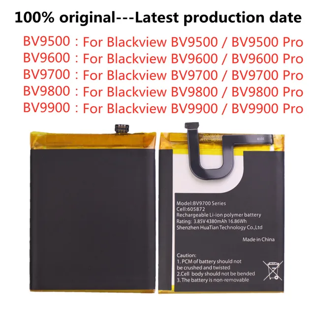 Nowa Oryginalna Bateria Do Blackview BV9700 Pro Series 605872 BV9600 Pro 626479P BV9800 Pro DK015 BV9900 Pro /BV9500Pro BV9500 Pro