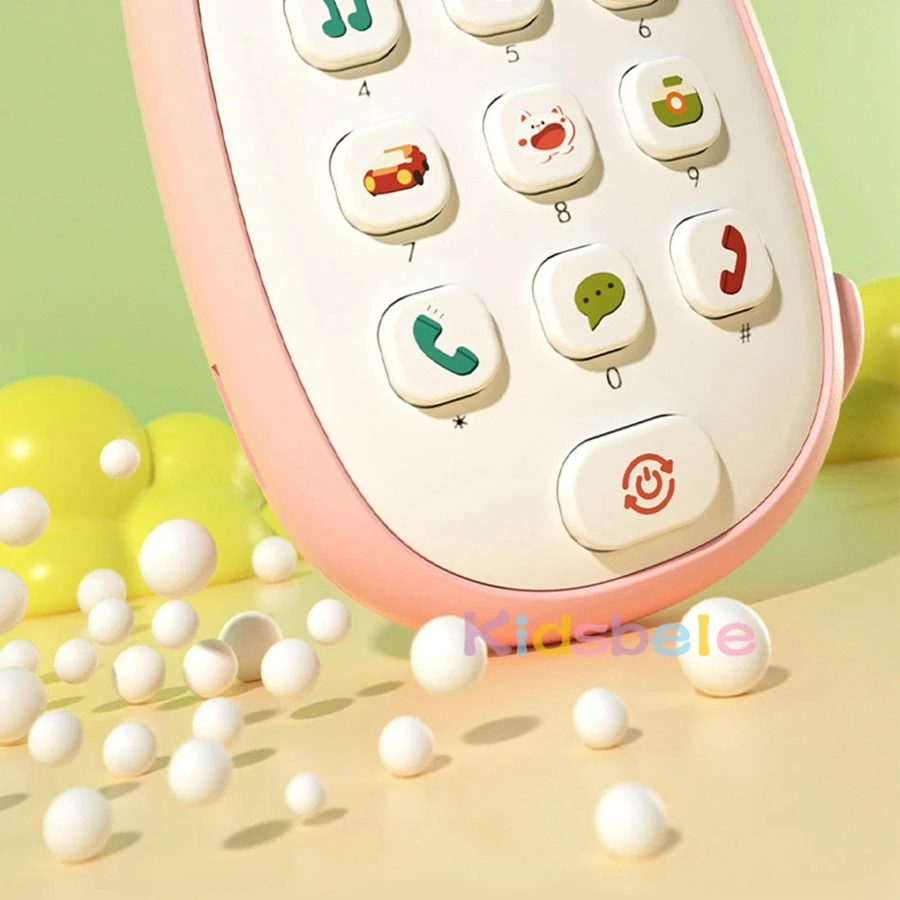 Jouet interactif pour téléphone pour bébé – Mobile d'apprentissage musical avec boutons lumineux pour jeu pour nourrissons