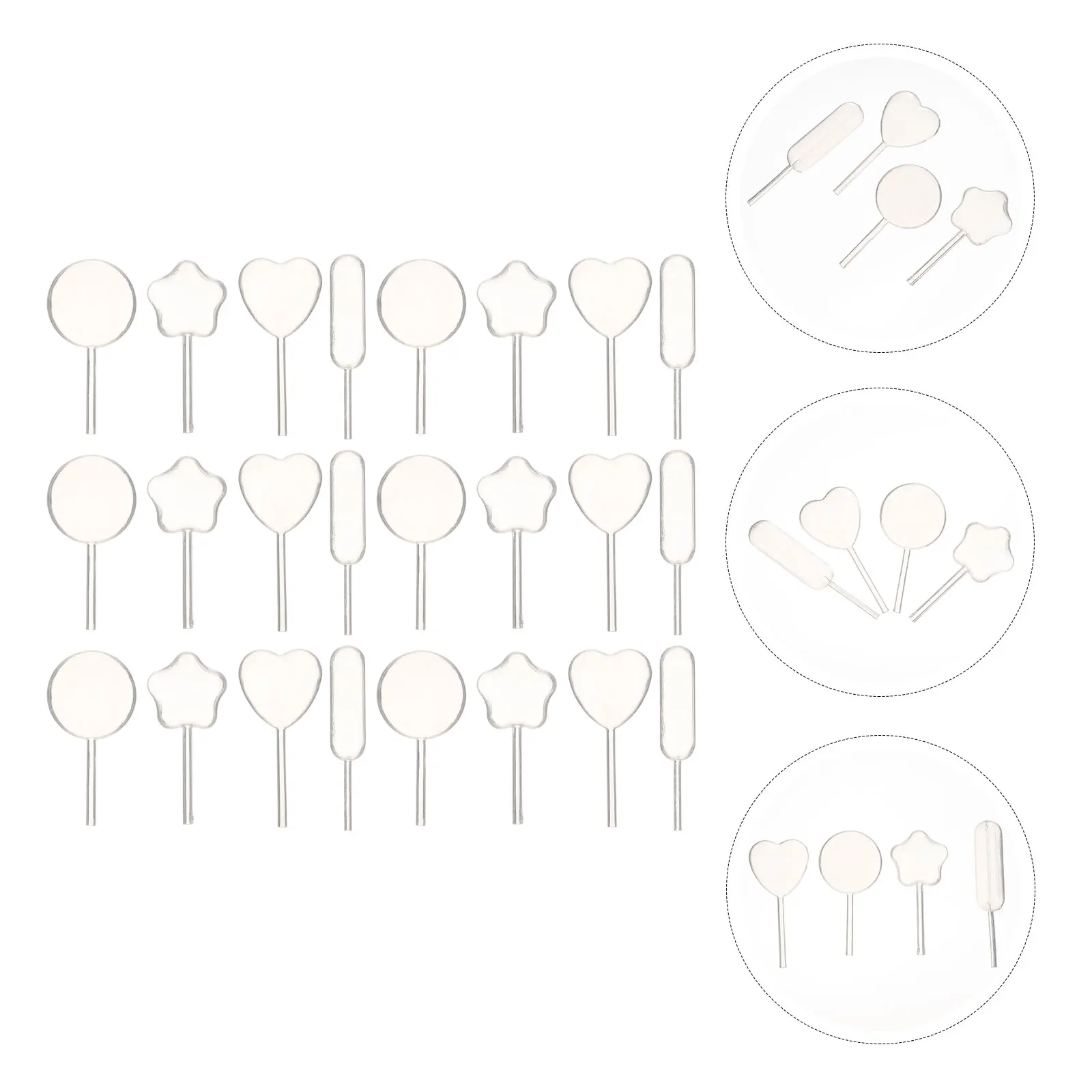 

200 Pcs Small Jam Syringe Marmalade Cake Pipettes Mini Transfer Dropper Clear Translucent Droppers