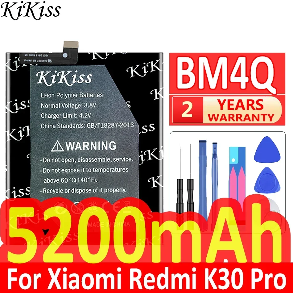 KiKiss Battery 5200mAh For Xiaomi Redmi K30 Pro K30Pro BM4Q For Xiao Mi Poco F2 Pro F2Pro