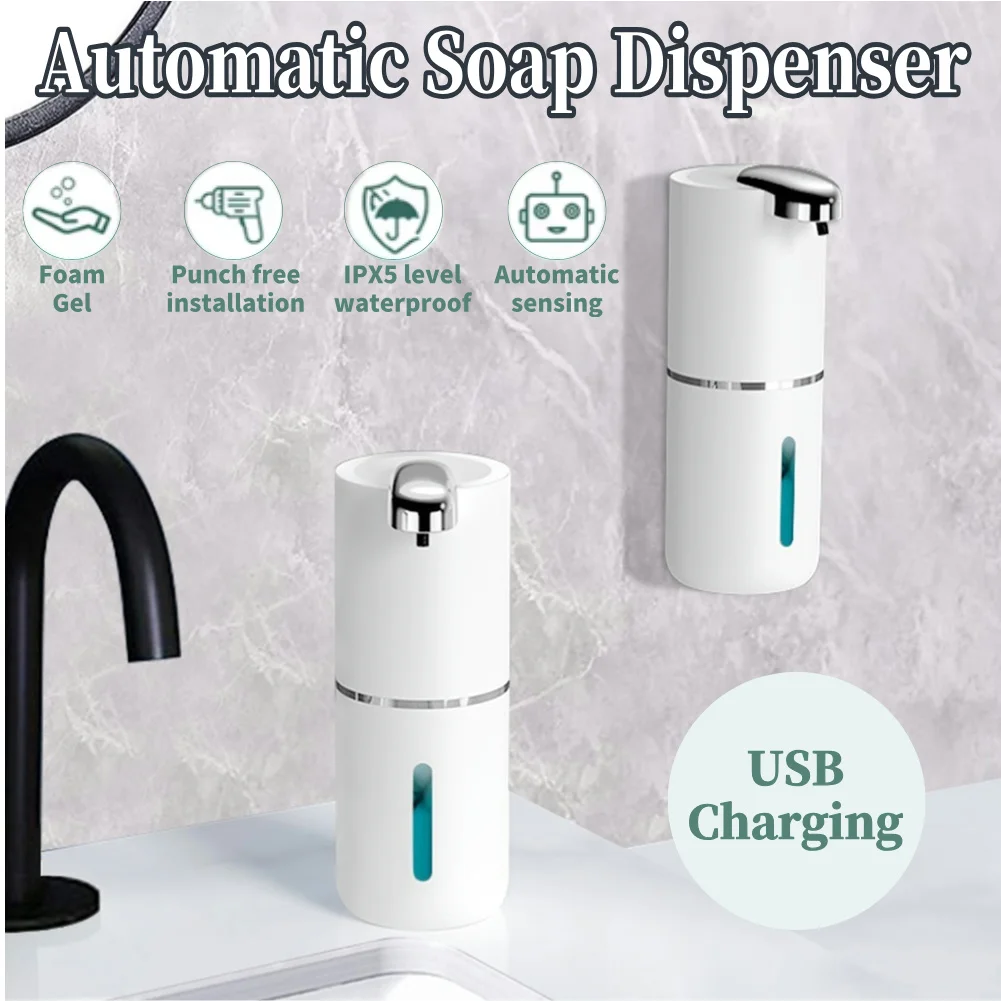 

Automatic Soap Dispenser Touchless Foaming/Gel Soap Dispenser 550/400/380ml USB Rechargeable Electric for Bathroom Hand Washer