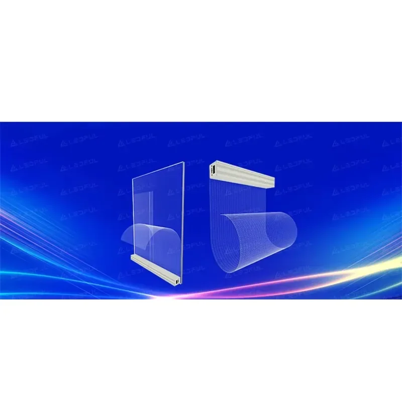 A-Series Indoor Virtual Production P4 P5 P6.25 P8 P10 P15 4K Curtain Self-Adhesive Film Transparent Soft Flex LED Screen
