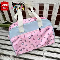 Hello Kitty New Women's Travel Bag Fashion High Quality Girls' Storage Bag Cartoon Versatile Large Capacity Girls' Fitness Bag