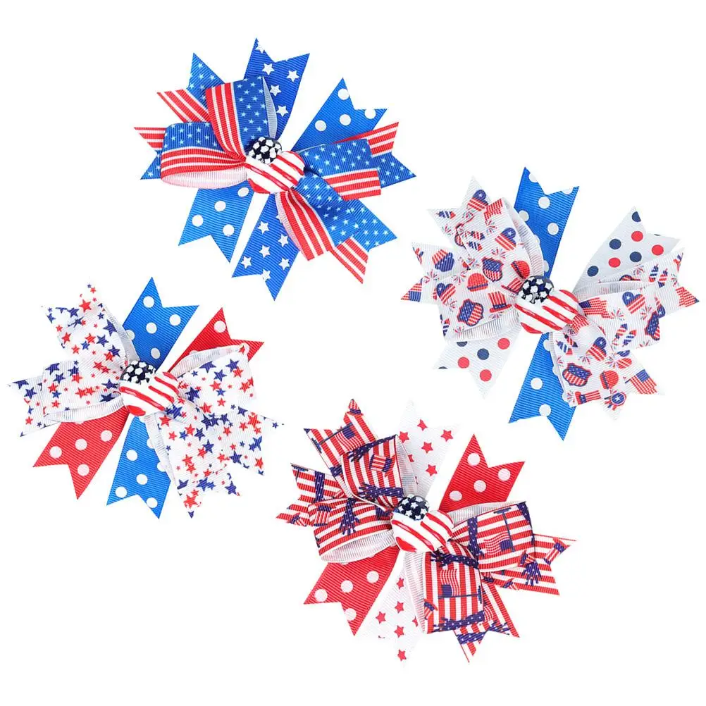

4 Pcs Kids Hair Bows Children's Clip Toddler Accessories Cute European and American Baby Girl