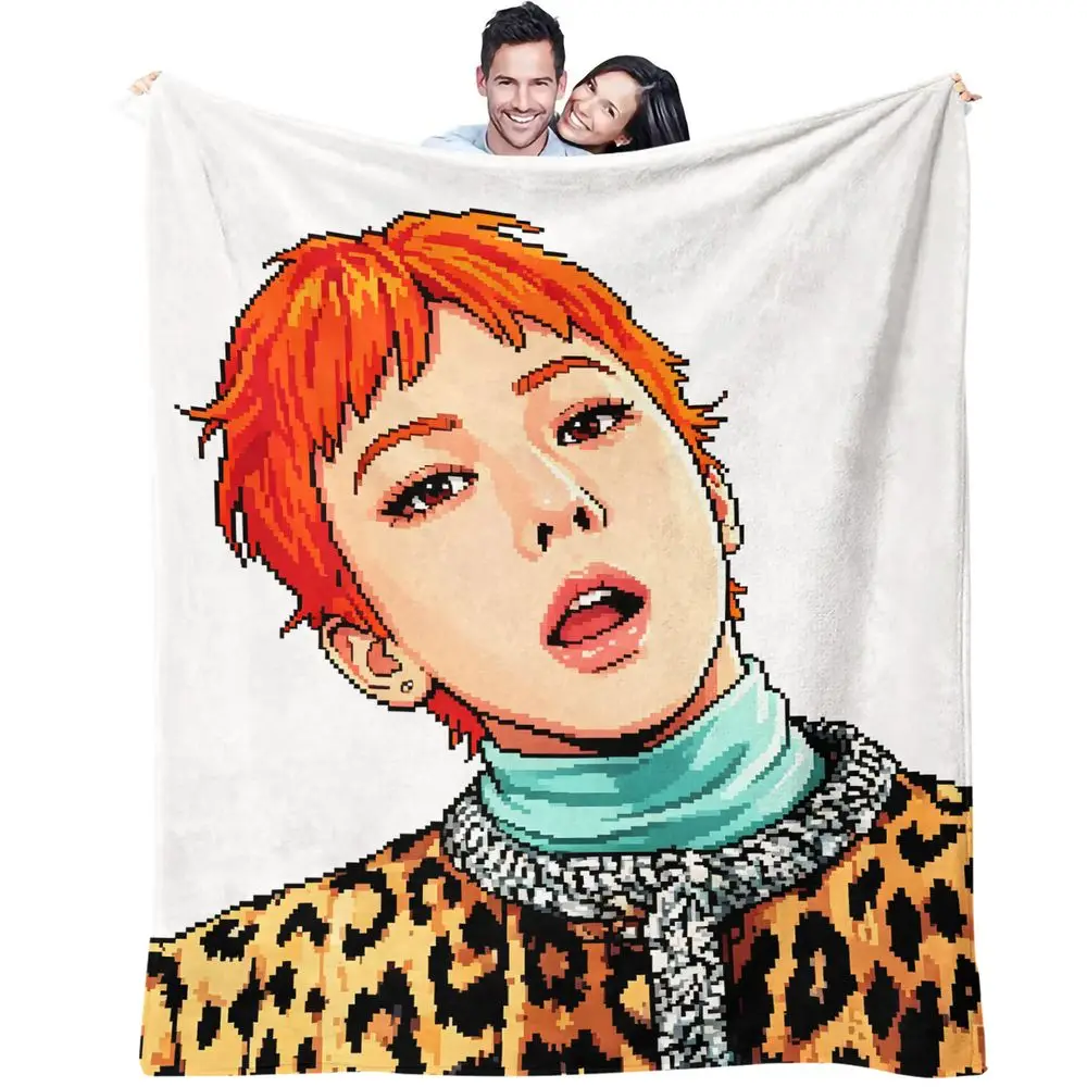 Leopard Man Blanket Flannel Blanket Throw Blanket Warm Blanket Gift Blanket HD Digital Print Retro Teen Bedroom Couch Cover