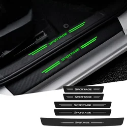 Luminous Car Trunk Door Sill Trim Stickers Threshold Anti Scratch Tape for KIA Sportage Logo Stinger K3 K4 K5 Decals Decoration