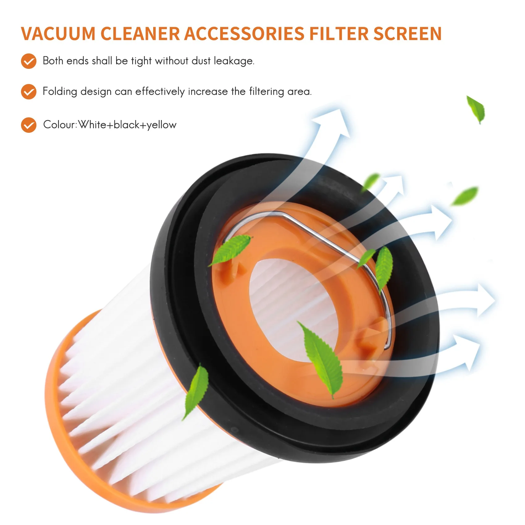 ABBZ-8 Pack Replacement Fabric Vacuum Filter For Shark W1 S87 Cordless Handheld Vacuum WV200, WV201, WV205, WV220.