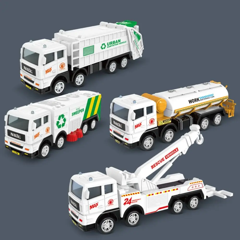 Sanitation Vehicle Garbage Truck Toy Rescue Car Educational Simulation Car Toy Plastic Cleaning Sprinkler Car Toy Model