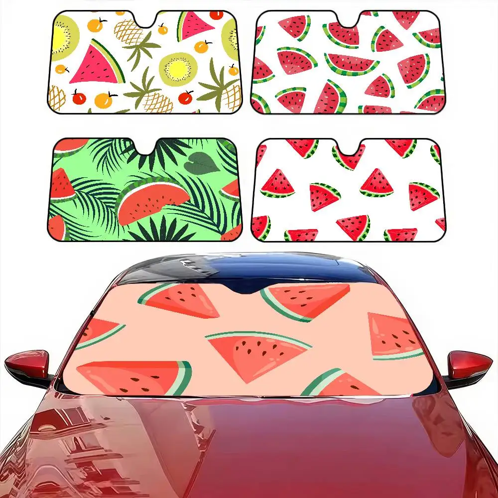 

Summer Watermelon Car Windshield Sunshade - Foldable, Universal For Sedan/Truck/SUV, Anti-UV Heat Blocker