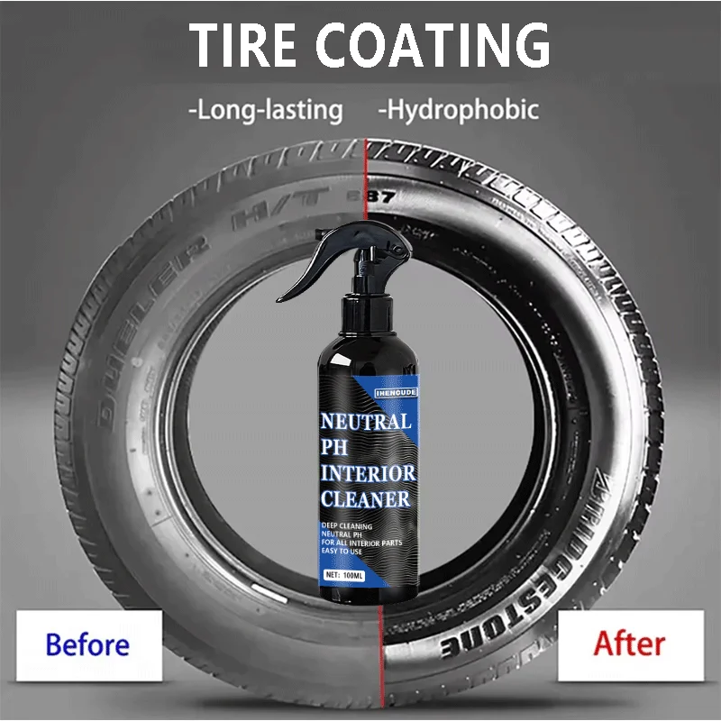 Black Car Tire Blackening Ceramic Coating Spray Liquid Refurbishing Agent Auto Washing Accessories Spraying Wax Clean