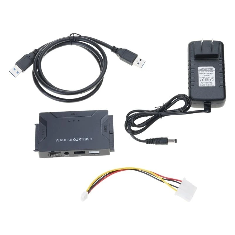 

SATA/IDE to USB 3.0 Adapter Hard Drive Adapter Cable Converter for Universal 2.5/3.5 Inch IDE and SATA External HDD SSD