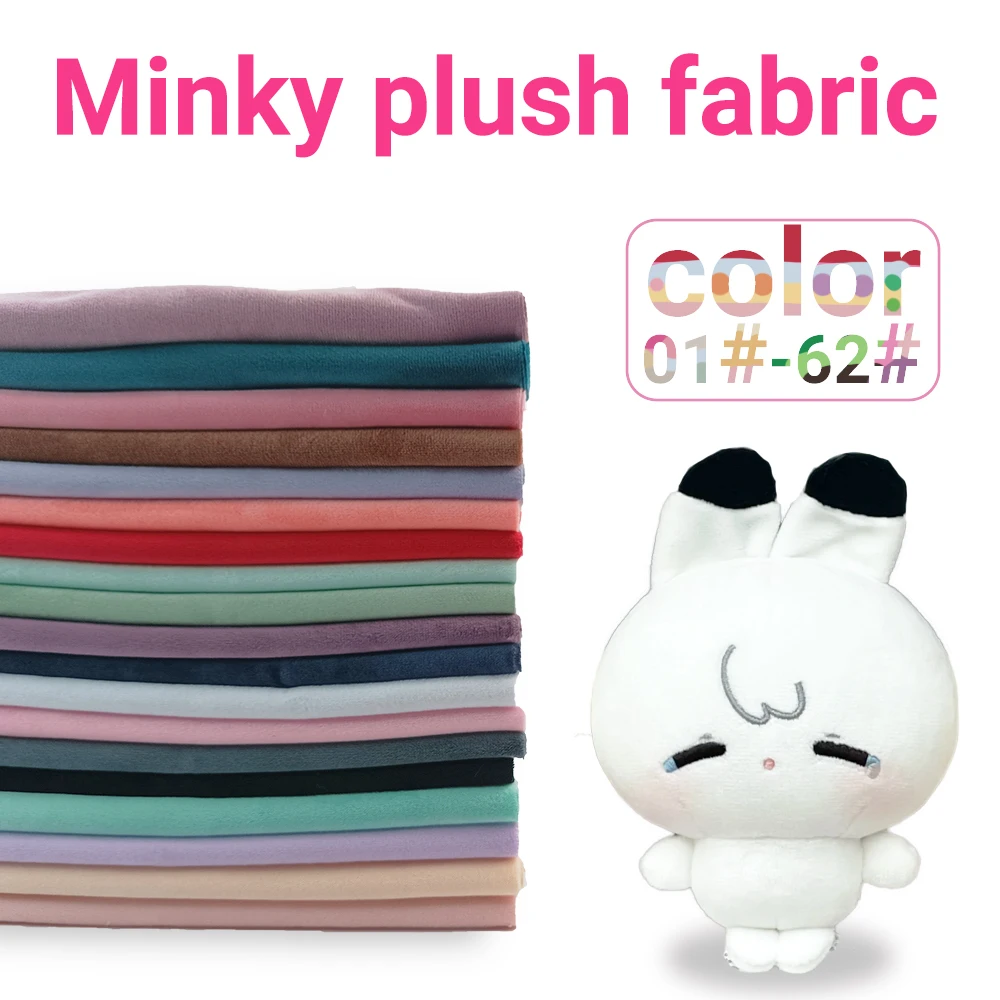 

SEWBATO1mm Mink Fabric Ultra Soft Synthetic Fur Polyester Fiber 45x50cm DIY Craft Clothing Doll Plush Mink Polka Dot Fabric