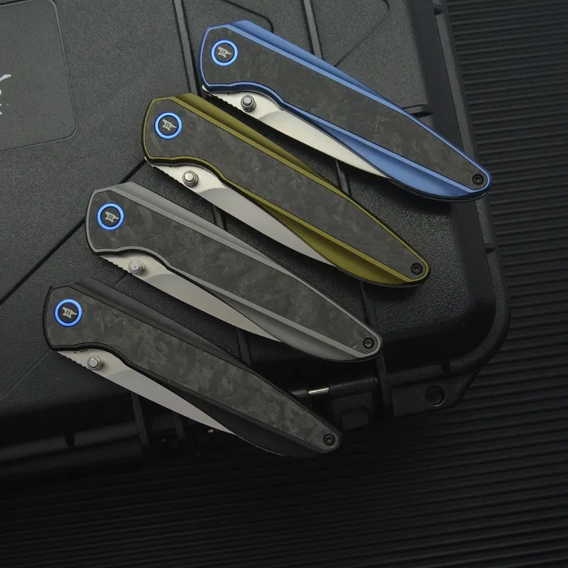 

New 461 Outdoor Camping Folding Knife D2 Blade Carbon Fiber Handle Pocket Survival Tactical Hunt Utility Fruit Knives CED Tools