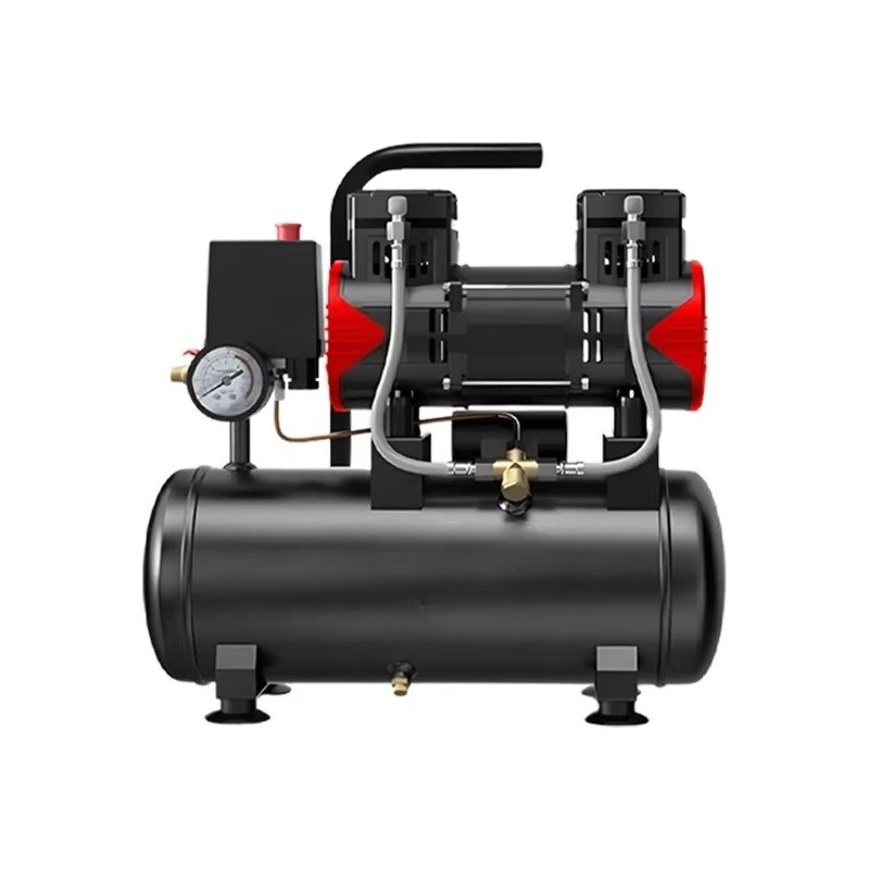 Manufacturer 1Hp 9L 8Bar Small Electric Air Cooled Oilless Silent Oil Free Air Compressors for Spray Painting