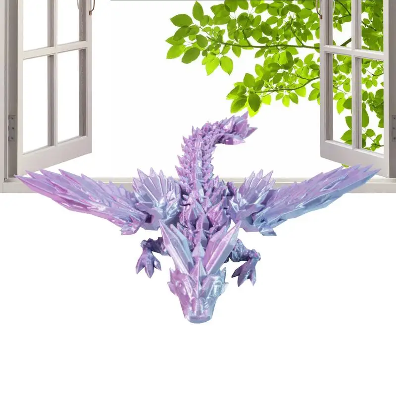 3D Printed Crystal Dragon Articulating Dragon Fidget Toy Surprise Flexible And Stress Relief Dragon Egg Surprise Inside