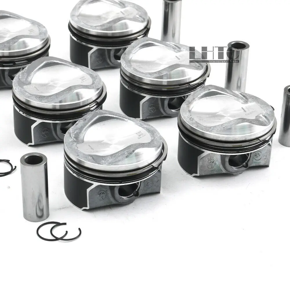 6x Pistons & Rings Set STD Φ84.51mm For Audi S5 A6 A7 A8 Q7 3.0 TFSI ( 2995cc )  V6 EA837 06E107065EC 06E107066EC