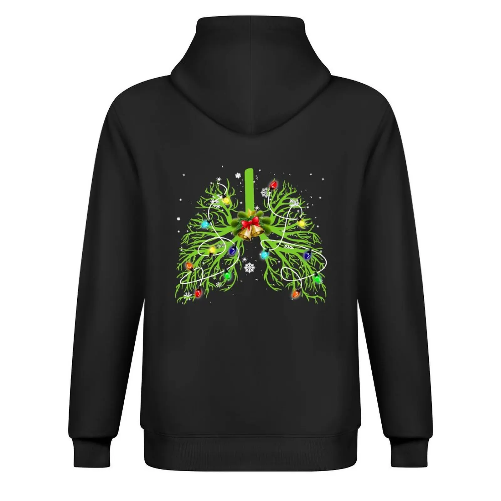 علاج الرئة أضواء شجرة عيد الميلاد زخرفة عيد الميلاد هوديي الرجال ملابس الخريف الخريف منتجات جديدة مقنعين قميص الجرافيك هوديي