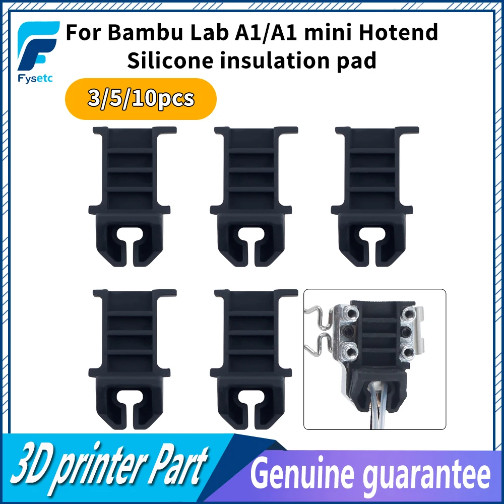 ل Bambu Lab A1/A1 لوحة عزل سيليكون صغيرة Hotend 3/5/10 قطعة لوحة عزل سيليكون Hotend لأجزاء الطابعة ثلاثية الأبعاد