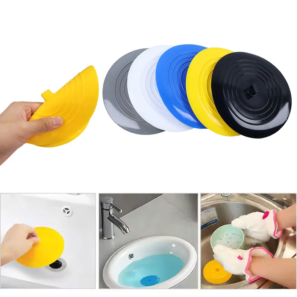 15cm Large Silicone Drain Cover Kitchen Sink Bathtub Hair Stopper Bathroom Leakage-proof Plug 1PC
