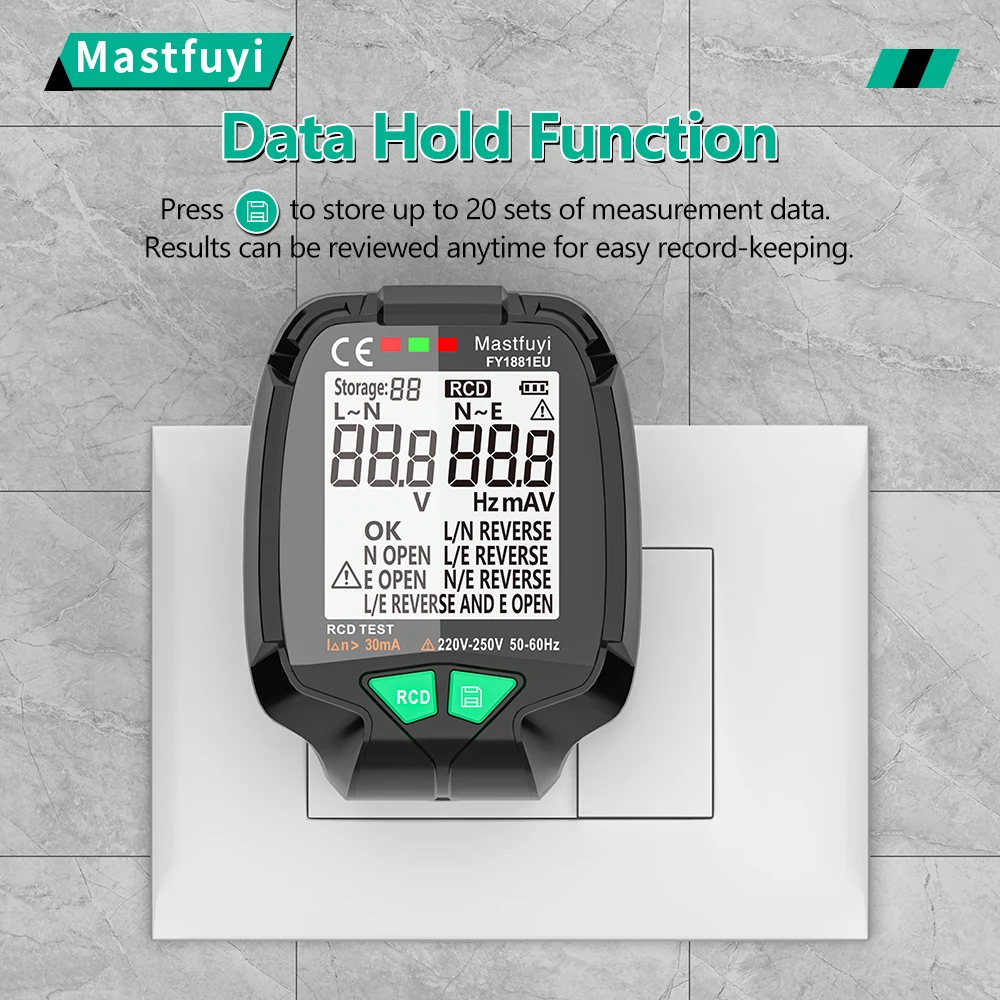 Mastfuyi-デジタル出力ソケットテスター,電圧テスト, - Power Tools Uk Review のレビューと価格